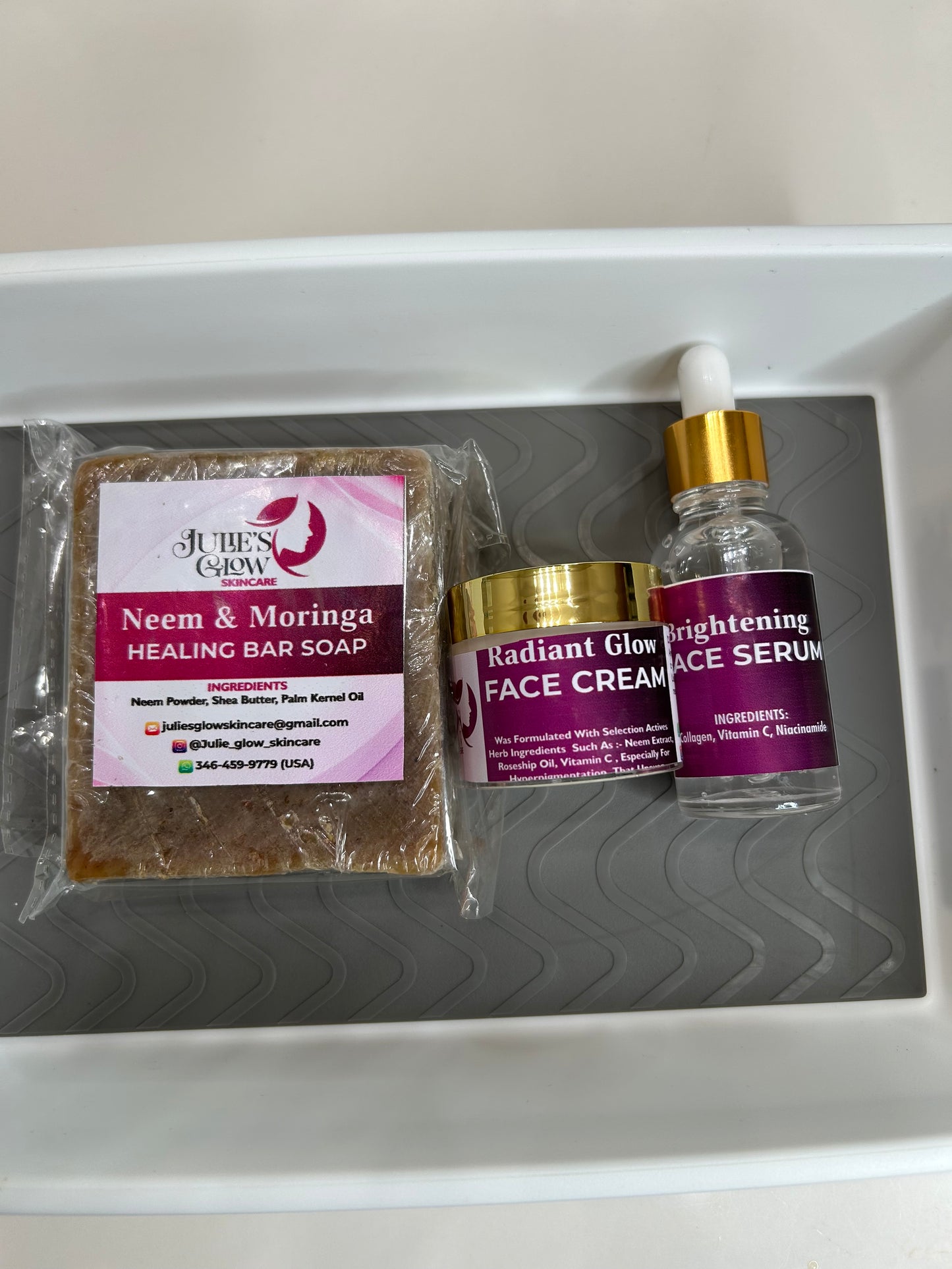 3 piece starter healing kit with small face cream which is 30ML size (pre-order)