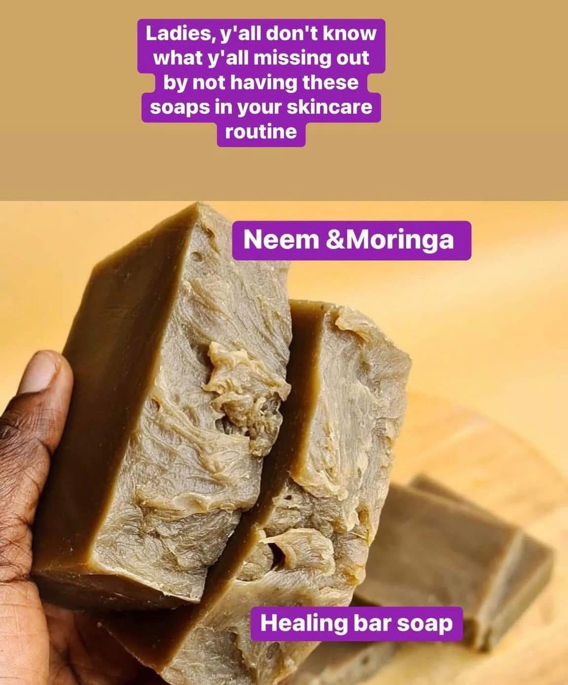Neem healing bar soap for kids and adults