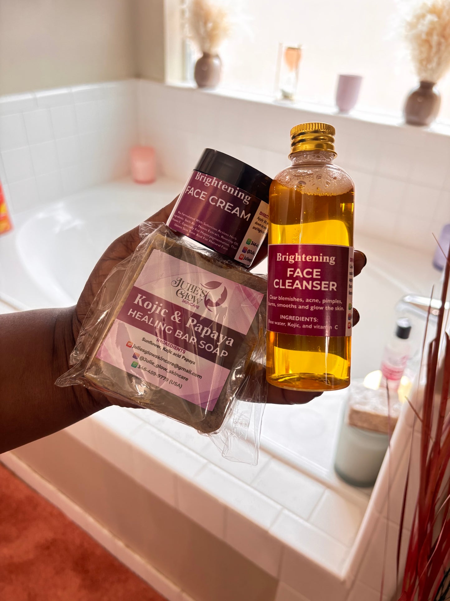 3 piece starter healing kit with cleanser( 3 step routine)
