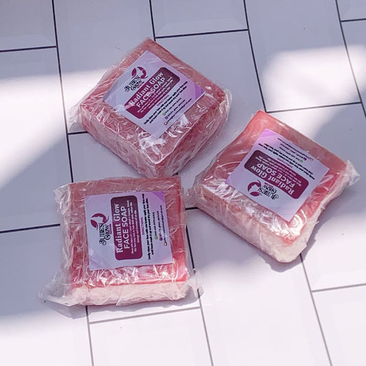Radiant face soap for dark skin