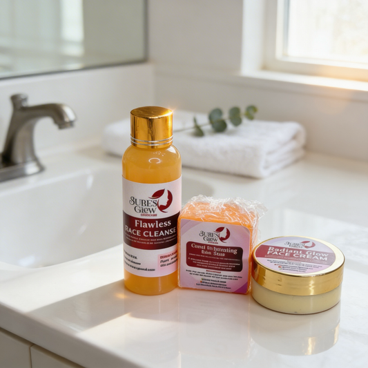 3 piece flawless set with big brightening face cream